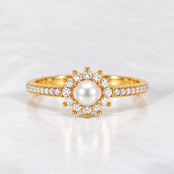 Pearl Gold Ring R55