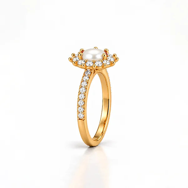 Pearl Gold Ring R55