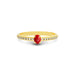 Red Coral Gold Ring R4