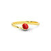 Red Coral Gold Ring R8