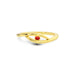 Red Coral Gold Ring R9