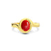 Red Coral Gold Ring R22