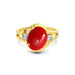 Red Coral Gold Ring R26