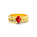Red Coral Gold Ring R27
