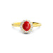 Red Coral Gold Ring R35