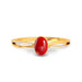 Red Coral Gold Ring R47