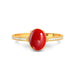 Red Coral Gold Ring R50