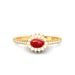 Red Coral Gold Ring R55