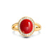 Red Coral Panchdhatu Ring R21