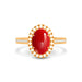 Red Coral Panchdhatu Ring R40