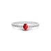 Red Coral Platinum Ring R4