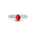 Red Coral Platinum Ring R15