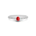 Red Coral Platinum Ring R20