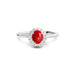 Red Coral Platinum Ring R35