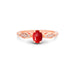 Red Coral Rose Gold Ring R15