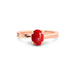 Red Coral Rose Gold Ring R16