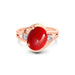 Red Coral Rose Gold Ring R26