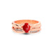 Red Coral Rose Gold Ring R27
