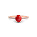 Red Coral Rose Gold Ring R28