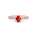 Red Coral Rose Gold Ring R29