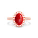 Red Coral Rose Gold Ring R40