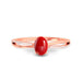 Red Coral Rose Gold Ring R47