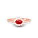 Red Coral Rose Gold Ring R55