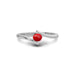 Red Coral Sterling Silver Ring R2
