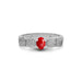 Red Coral Sterling Silver Ring R10