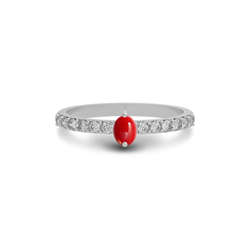 Red Coral Sterling Silver Ring R20