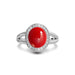 Red Coral Sterling Silver Ring R21