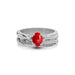 Red Coral Sterling Silver Ring R27