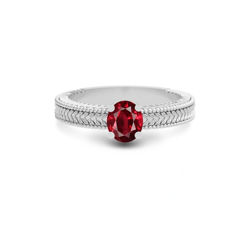 Ruby Platinum Ring R3