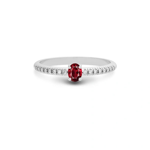 Ruby Platinum Ring R4