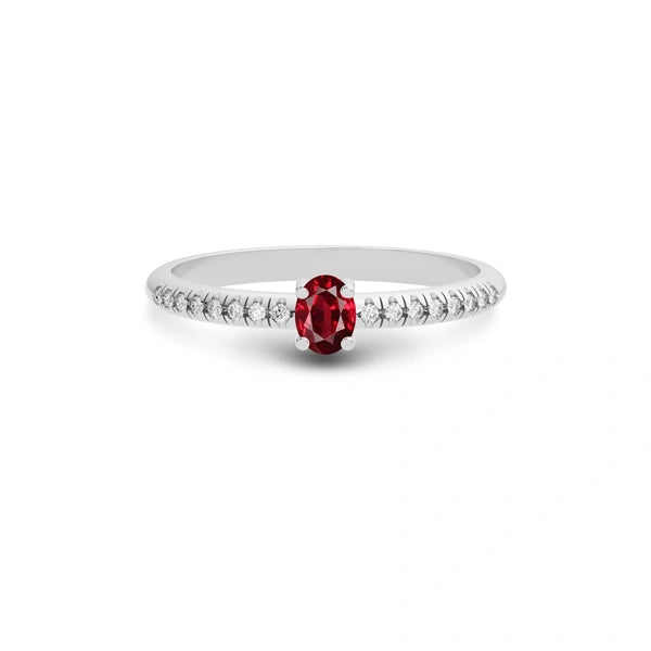 Ruby Platinum Ring R4