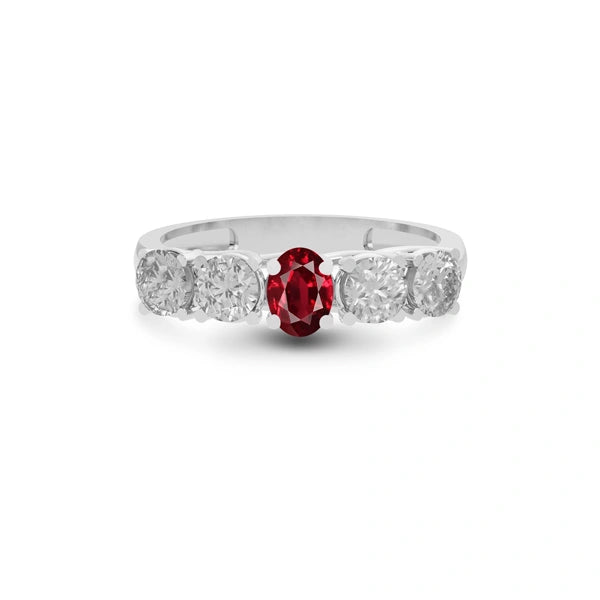 Ruby Platinum Ring R10