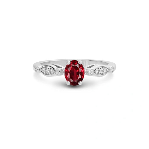 Ruby Platinum Ring R15