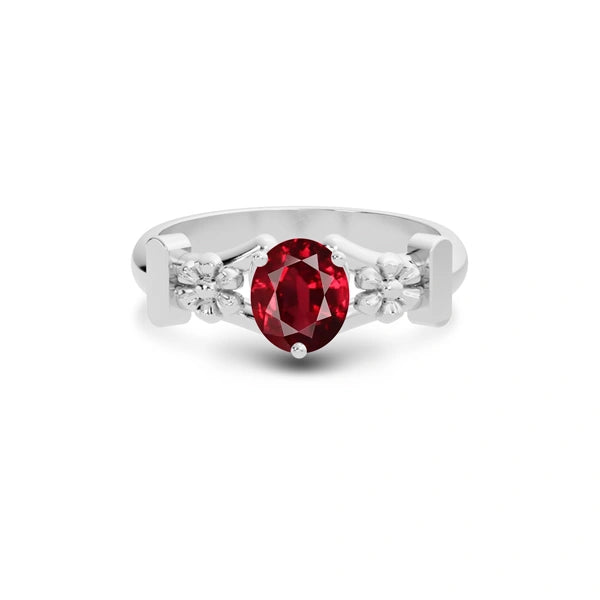 Ruby Platinum Ring R18
