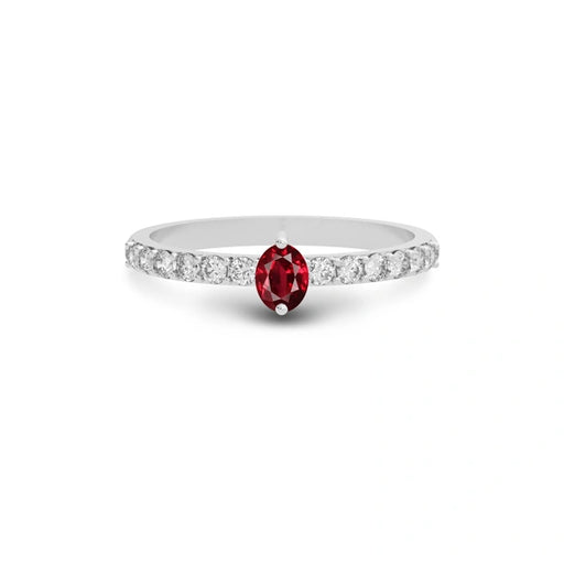 Ruby Platinum Ring R20
