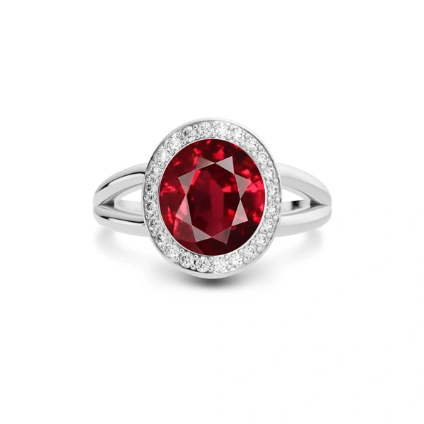 Ruby Platinum Ring R21