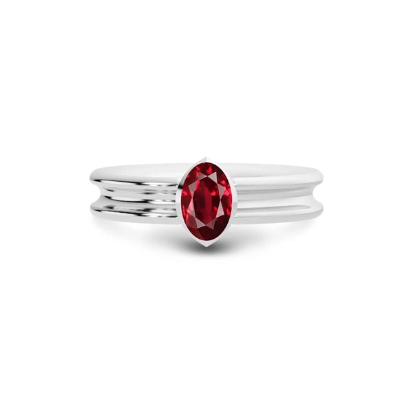 Ruby Platinum Ring R24
