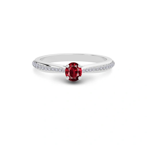 Ruby Platinum Ring R25