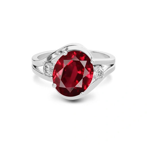 Ruby Platinum Ring R26