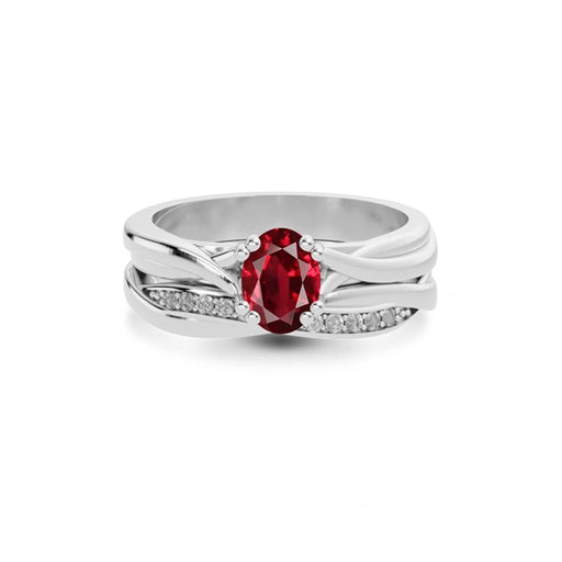 Ruby Platinum Ring R27