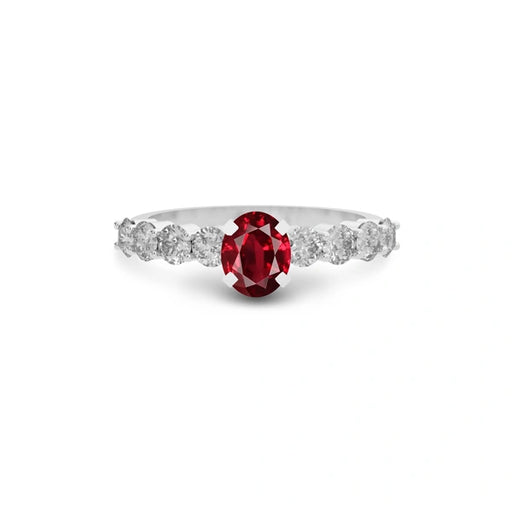 Ruby Platinum Ring R29
