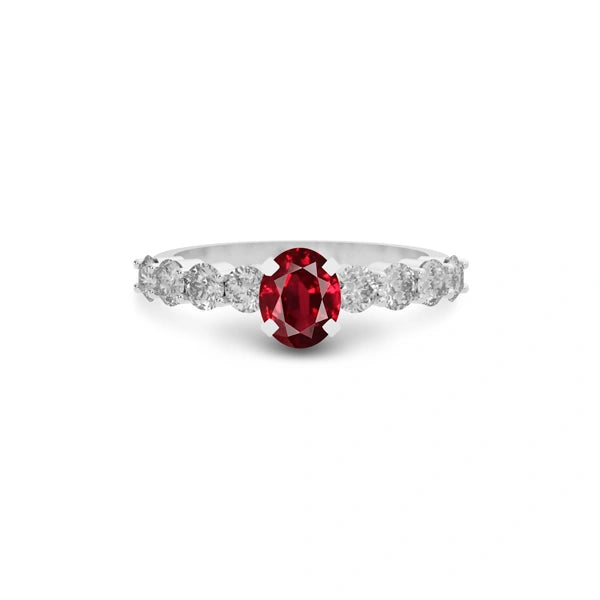 Ruby Platinum Ring R29