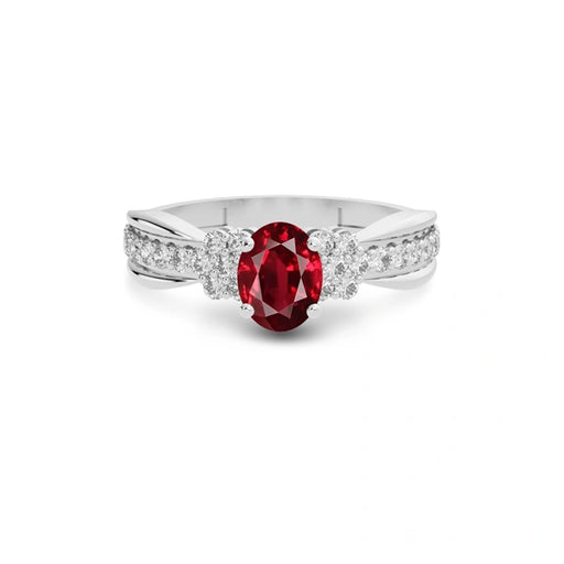Ruby Platinum Ring R31