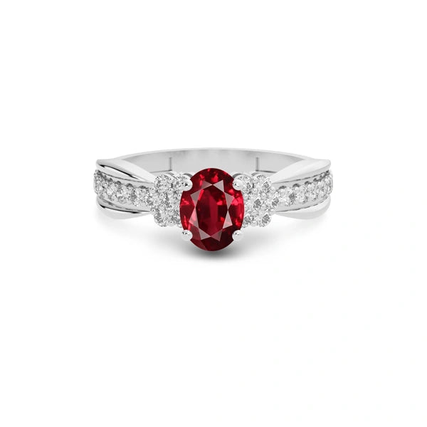 Ruby Platinum Ring R31