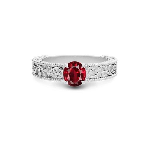Ruby Platinum Ring R33