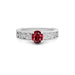Ruby Platinum Ring R33